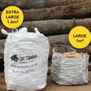 Extra Large Bulk Bag of Mixed Kiln and Air Dried Sawmill Offcuts - Collection Only